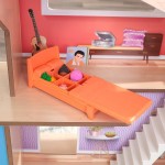 Casuta din lemn Hazle DollHouse - Casa pentru papusi cu 2 fete  si mobilier inclus de la  KidKraft